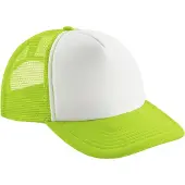 Beechfield Kinder/Kinder Vintage Trucker Cap (Kalk groen/wit)