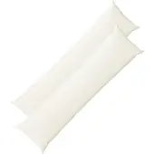 vidaXL Kussensloop 2 st HEERLEN Wit 40 x 145 cm Stof