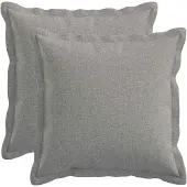 vidaXL Kussensloop 2 st HOUTEN Wolkgrijs 45 x 45 cm Faux Linnen