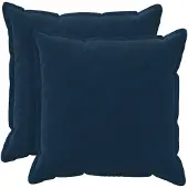 vidaXL Kussensloop 2 st HOUTEN Blauw 65 x 65 cm Microfiber Fleece