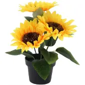 Progarden - Kunstplant zonnebloem, 20 cm