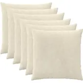 vidaXL Kussensloop 6 st HEERLEN Crèmekleurig 60 x 60 cm
