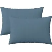 vidaXL Kussensloop 2 st HEERLEN Jeans Blauw 50 x 75 cm Stof