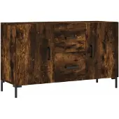 vidaXL Dressoir 100x36x60 cm bewerkt hout gerookt eikenkleurig