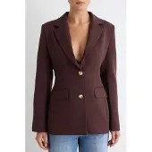 Trendyol TRENDYOLMİLLA Dames Bruin Effen Lang Getailleerd Blazers