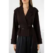 Trendyol TRENDYOLMİLLA Dames Bruin Effen Lang Regular fit Blazers