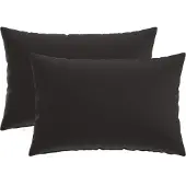 vidaXL Kussensloop 2 st HEERLEN Zwart 30 x 50 cm Polyester