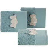 Eurofirany Baby59 Kinderbadjas Blauw 100x100 cm - Zacht Katoen