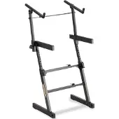 Hercules Stands Dubbele klavierstandaard KS410B Zwart