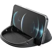 Rixus Silicone telefoonhouder zwart RXHM31 - telefoonhouder tafel/bureau
