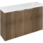 Sapho LATUS X onderkast met wastafel, 80x54,5x22 cm, eikenhout Sherwood