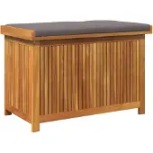 vidaXL Buitenopslag voor kussens, 90x50x60,5 cm, massief acaciahout