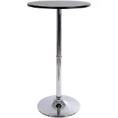 CLP Statafel rond Ø 60 cm - Bartafel met houten blad voor interieur en horeca zwart