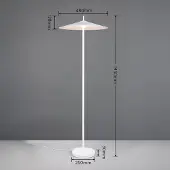 TRIO LED-vloerlamp Amalo, dimbaar, wit / opaal, Woon-/ Eetkamer, metaal, Modern, LED vloerlamp