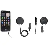 Brodit houder met Magnetic Charger Qi2 25 W - zwart/sig.
