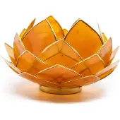 Spiru Lotus Sfeerlicht Oranje Goudrand Groot