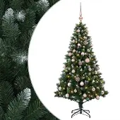vidaXL Kunstkerstboom met Ballen 150 cm 150 LED's Warmwit