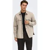 Only & Sons Overhemd 'Ash' beige gemêleerd