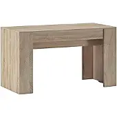 OEM Uitschuifbare console tot 237 cm, met een eikenhoutlook, afmetingen 78x90x50 cm