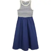 s.Oliver Jurk donkerblauw / wolwit