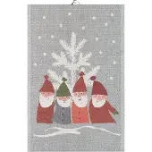 Ekelund Linneväveri Tomtemöte keukenhanddoek 40x60 cm Grijs-wit