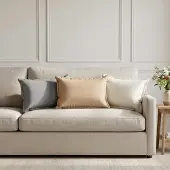 vidaXL Kussensloop 6 st HOUTEN Wit 40 x 60 cm Faux Linnen