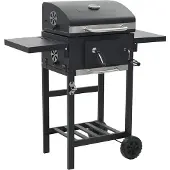 vidaXL Pizzaoven en barbecue 3-in-1 zwart