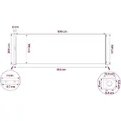 vidaXL Tuinscherm uittrekbaar 200x614 cm crème