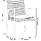 vidaXL 7-delige Tuinset met kussens poly rattan en staal