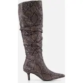 POSH by Poelman Posh Lange Laarzen Snake bruin Maat 37