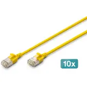 Digitus DK-1632-A-020S-Y-10, 2 meter, Cat6a, F/FTP (FFTP), RJ-45, RJ-45, geel