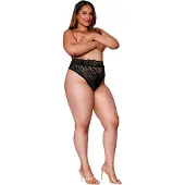 Dreamgirl (All) High Waisted Lace Panty black 3X