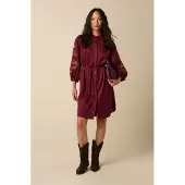 Sissy-Boy - Donkerrode jurk met embroidery
