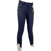 HKM Rijbroek -Kids easy-, silicoon knievlakken donkerblauw 164