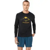 Asics FUJITRAIL LOGO LS TOP - Hardloopshirt - Performance Black/Carbon/Fellow Yellow - S