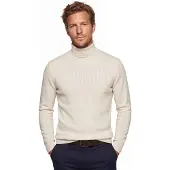 Gentiluomo trui creme merinowol turtleneck