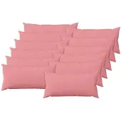 vidaXL Kussensloop 12 st HEERLEN Roze 40 x 80 cm Stof