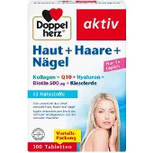 Doppelherz Health Skin, Hair, Nails hyaluron + kiezelaarde + zink Huid + haar + nagels 100 Stk.