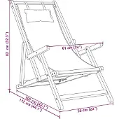vidaXL Klapstoelen, 2 stuks, met stoffen bekleding met bladmotief en massief hout