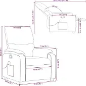 vidaXL Massagestoel met crèmekleurige stof