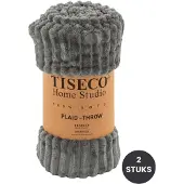 Tiseco Plaid Home Studio Ribble Grey-130 x 160 cm