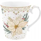 Marco polo Easy Life Porseleinen Mok 275ml - Kerst Poinsettia