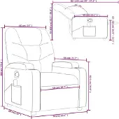 vidaXL Massagestoel met crèmekleurige stof