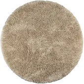 Dutchbone Vloerkleed Hairy Round Rug Beige