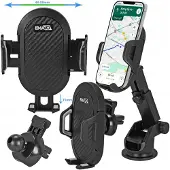 EMAVO Universele 2-in-1 Autohouder voor Telefoon: Dashboard, Raam, Ventilatie