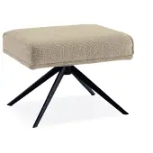 Bommel Wonen Hocker Whisper - stof Lodge Clay - poot zwart
