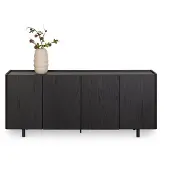 Bommel Wonen Dressoir Tulsa - 180 cm - Eiken Zwart