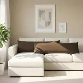 vidaXL Kussensloop 2 st HEERLEN Bruin 40 x 145 cm Stof