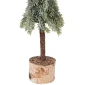 Clayre & Eef Mini-kunstkerstboom, diameter 10 cm, hoogte 35 cm, groen, hout