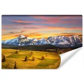 Karo-art Fotobehang Tatragebergte Bij Zonsondergang - Vliesbehang - 416 x 254 cm